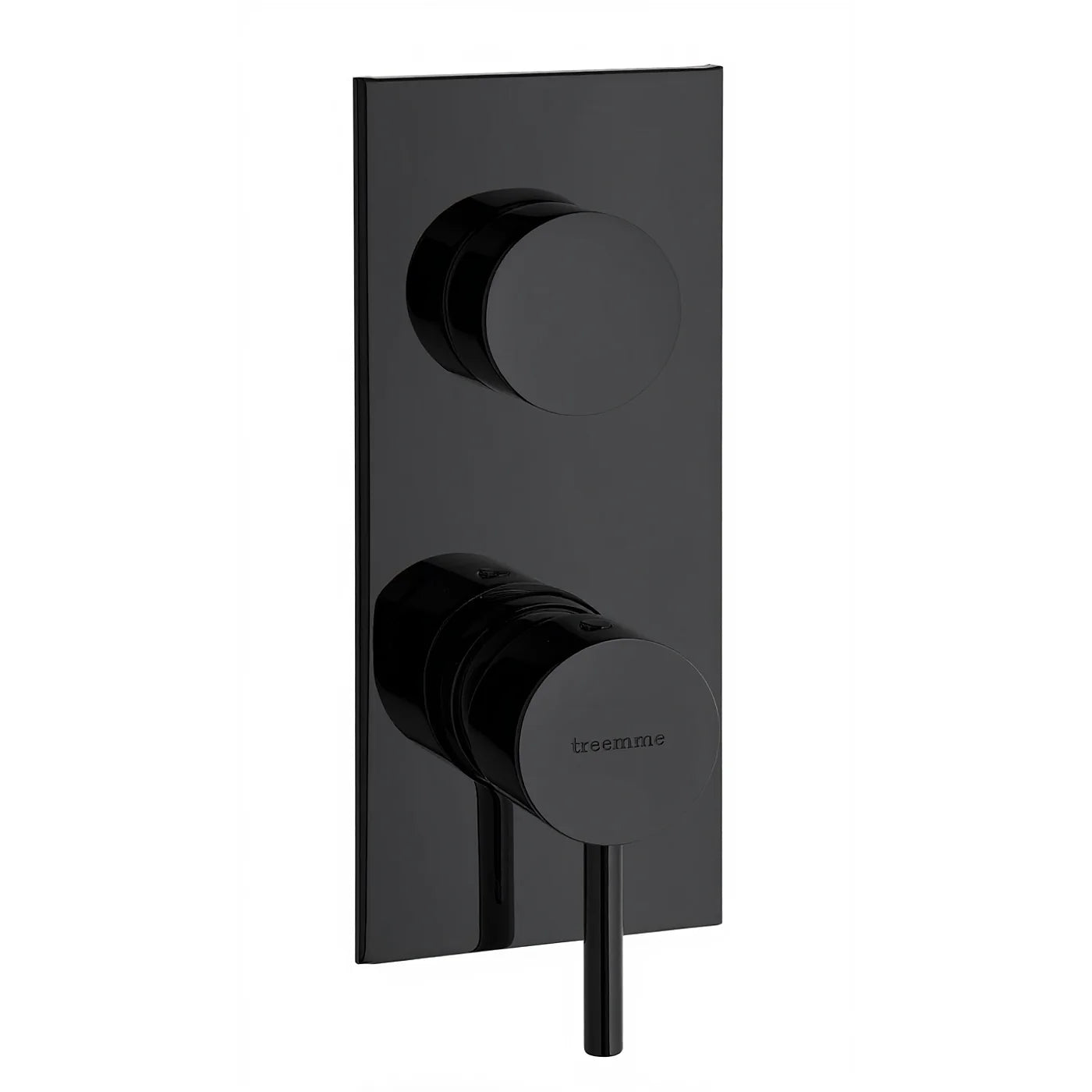 Mitigeur à encastrer avec inverseur à 2 sorties - Treemme X-change mono - RWIT 58A2 CC 01 - Noir opaque (NN)