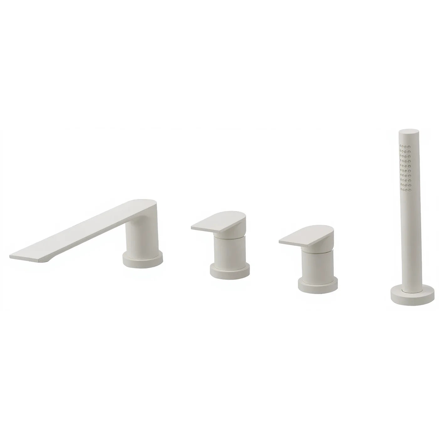 Mitigeur bain/douche 4 trous sur gorge - Treemme Ran - IT 2268 CC RN ZZ - Blanc opaque (BB)
