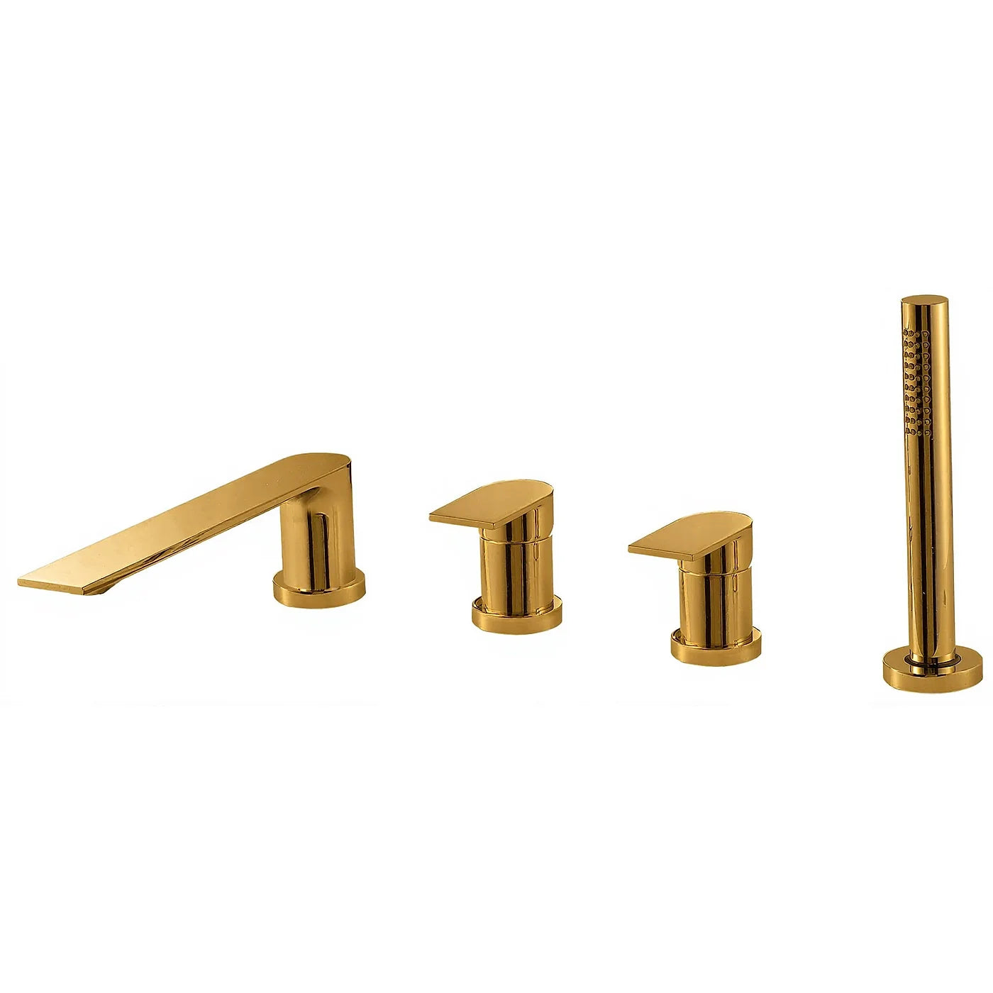Mitigeur bain/douche 4 trous sur gorge - Treemme Ran - IT 2268 CC RN ZZ - Or 24 (DD)