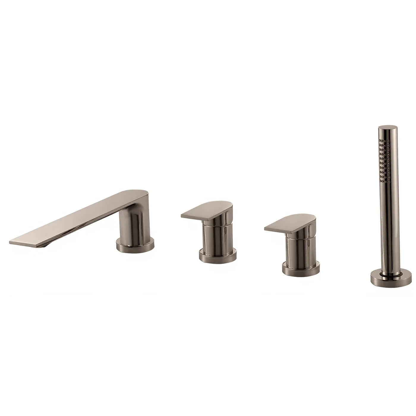 Mitigeur bain/douche 4 trous sur gorge - Treemme Ran - IT 2268 CC RN ZZ - Nickel poli (NL)