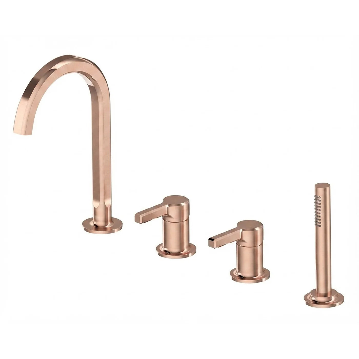 Mitigeur bain/douche 4 trous sur gorge - Treemme Aurelia - IT 2C68 CC AU ZZ - Or rose brossé (SZ)