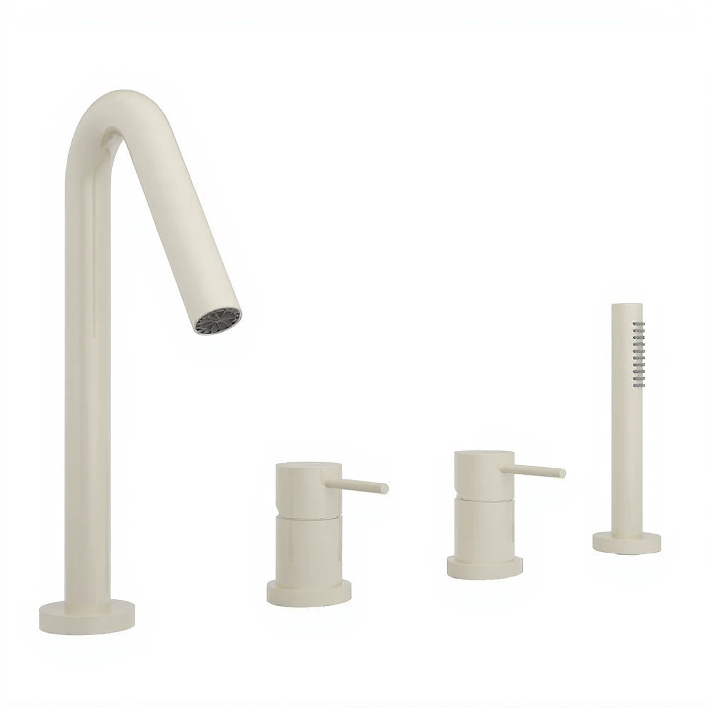 Mitigeur bain/douche 4 trous sur gorge - Treemme Up+ - IT 5768 CC VL ZZ - Blanc opaque (BB)