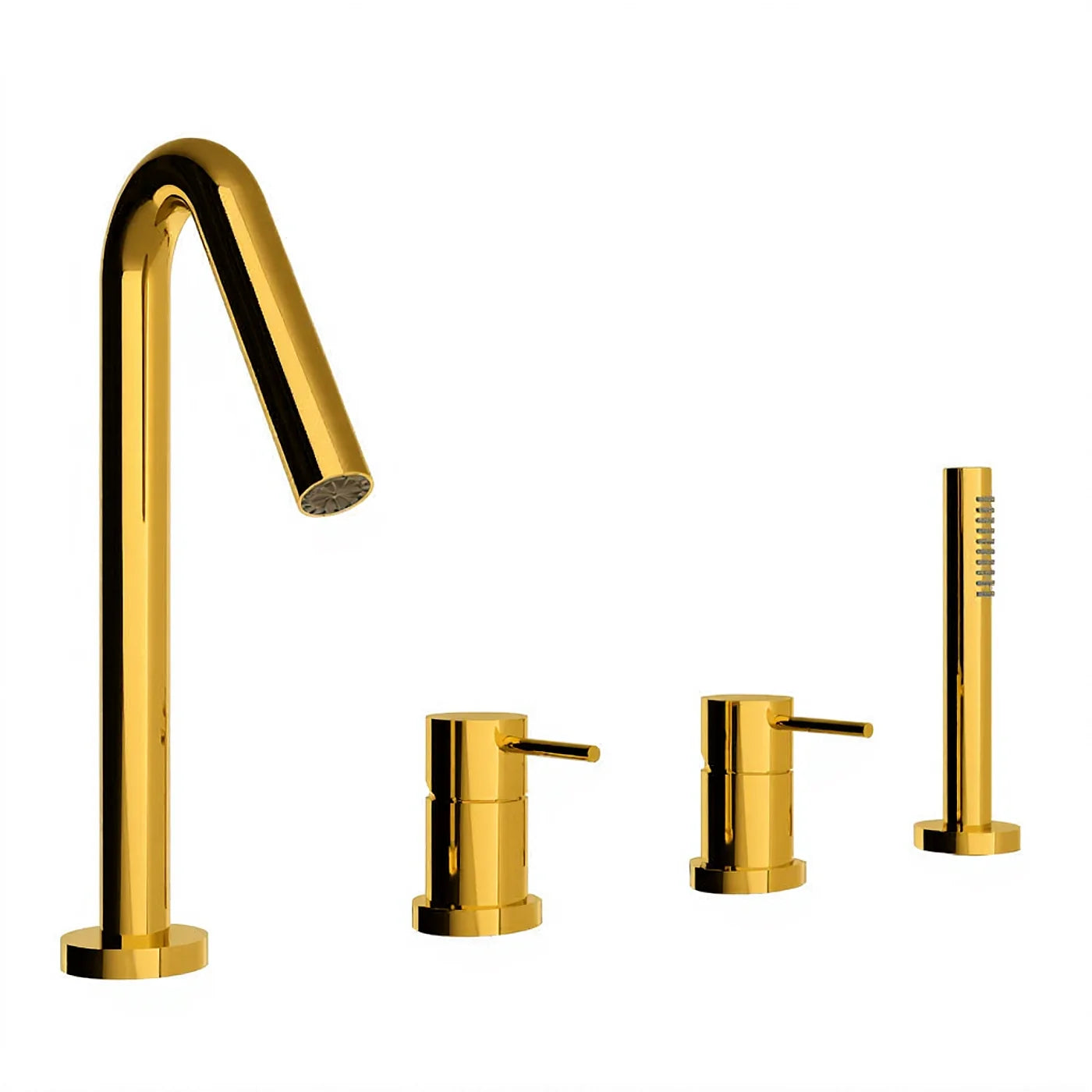 Mitigeur bain/douche 4 trous sur gorge - Treemme Up+ - IT 5768 CC VL ZZ - Or 24 (DD)