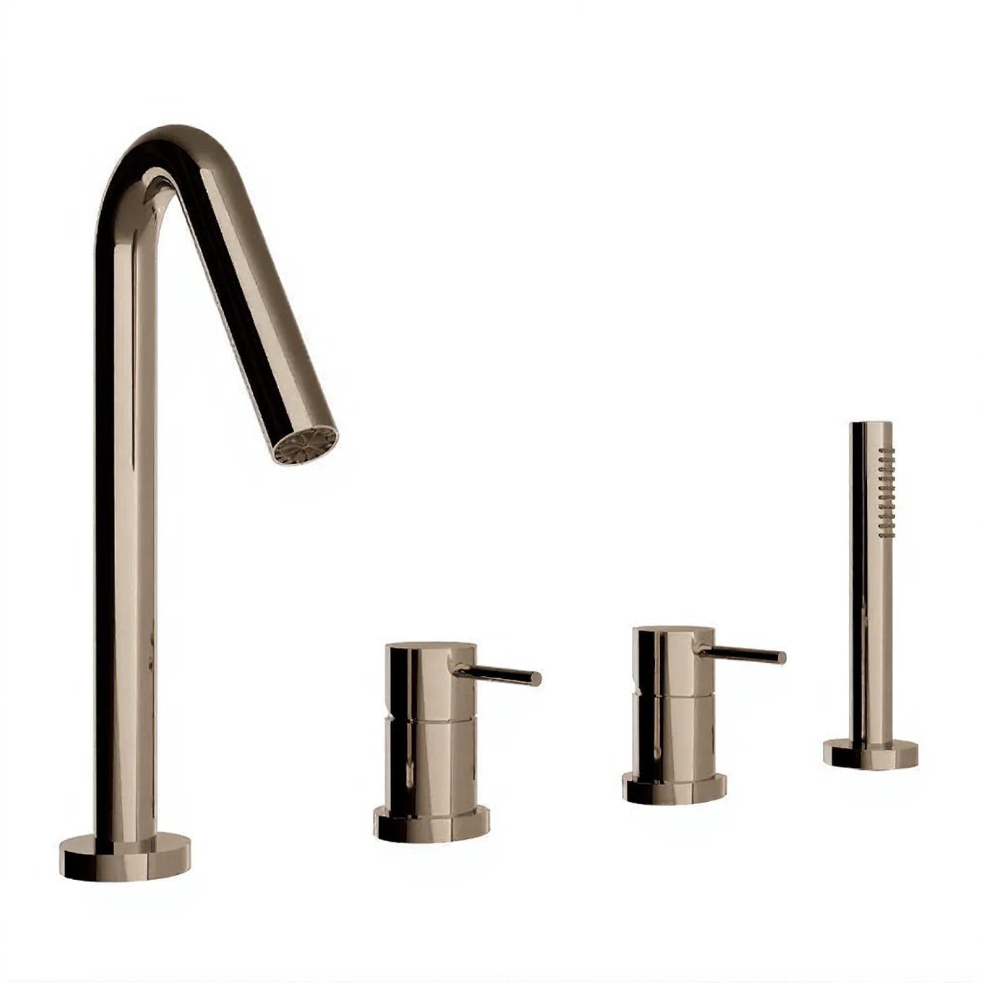 Mitigeur bain/douche 4 trous sur gorge - Treemme Up+ - IT 5768 CC VL ZZ - Nickel poli (NL)