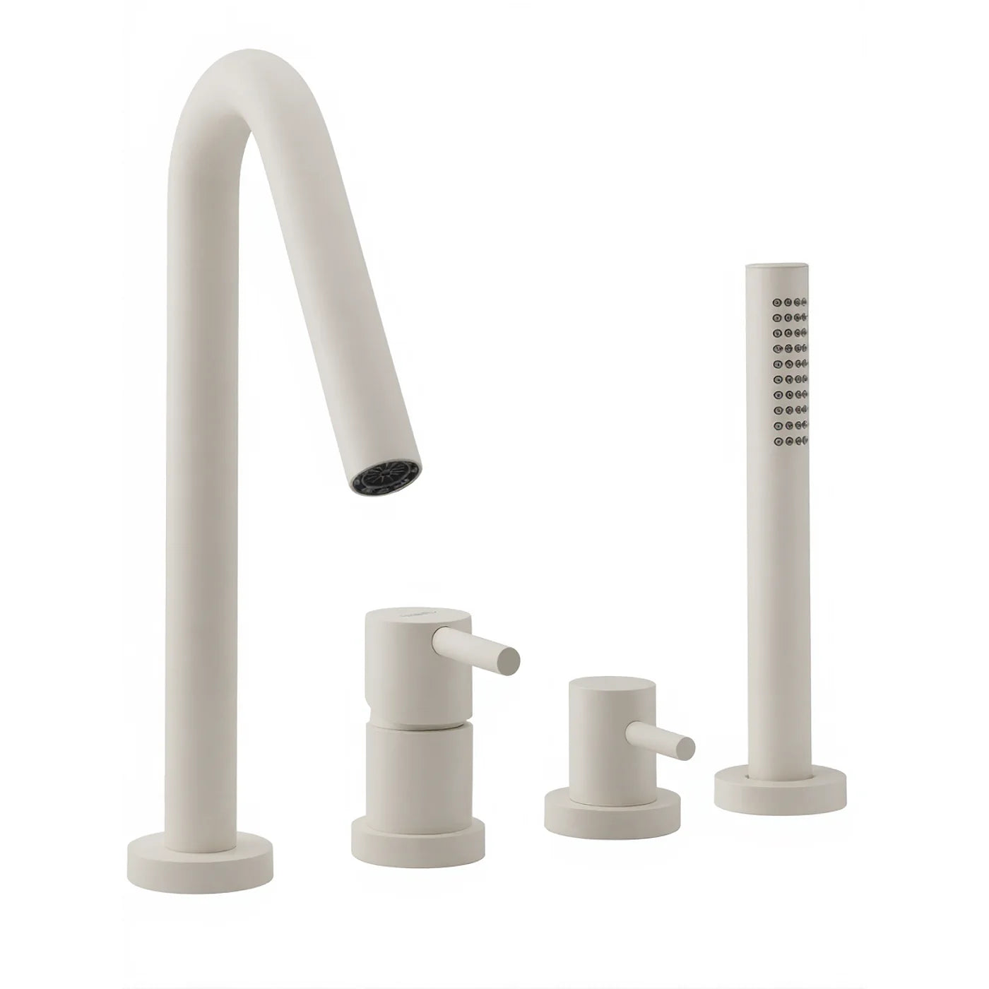 Mitigeur bain/douche 4 trous sur gorge - Treemme X-change mono - IT 5868 CC VL ZZ - Blanc opaque (BB)