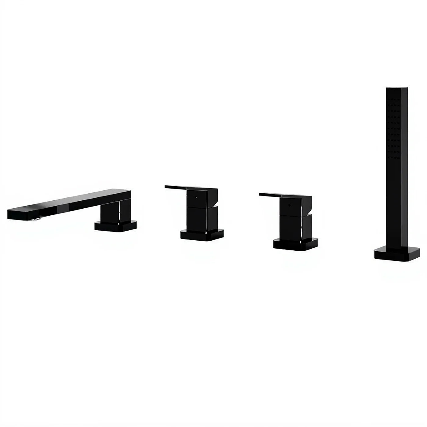 Mitigeur bain/douche 4 trous sur gorge - Treemme PA36 - IT 8B68 CC QF ZZ - Noir opaque (NN)