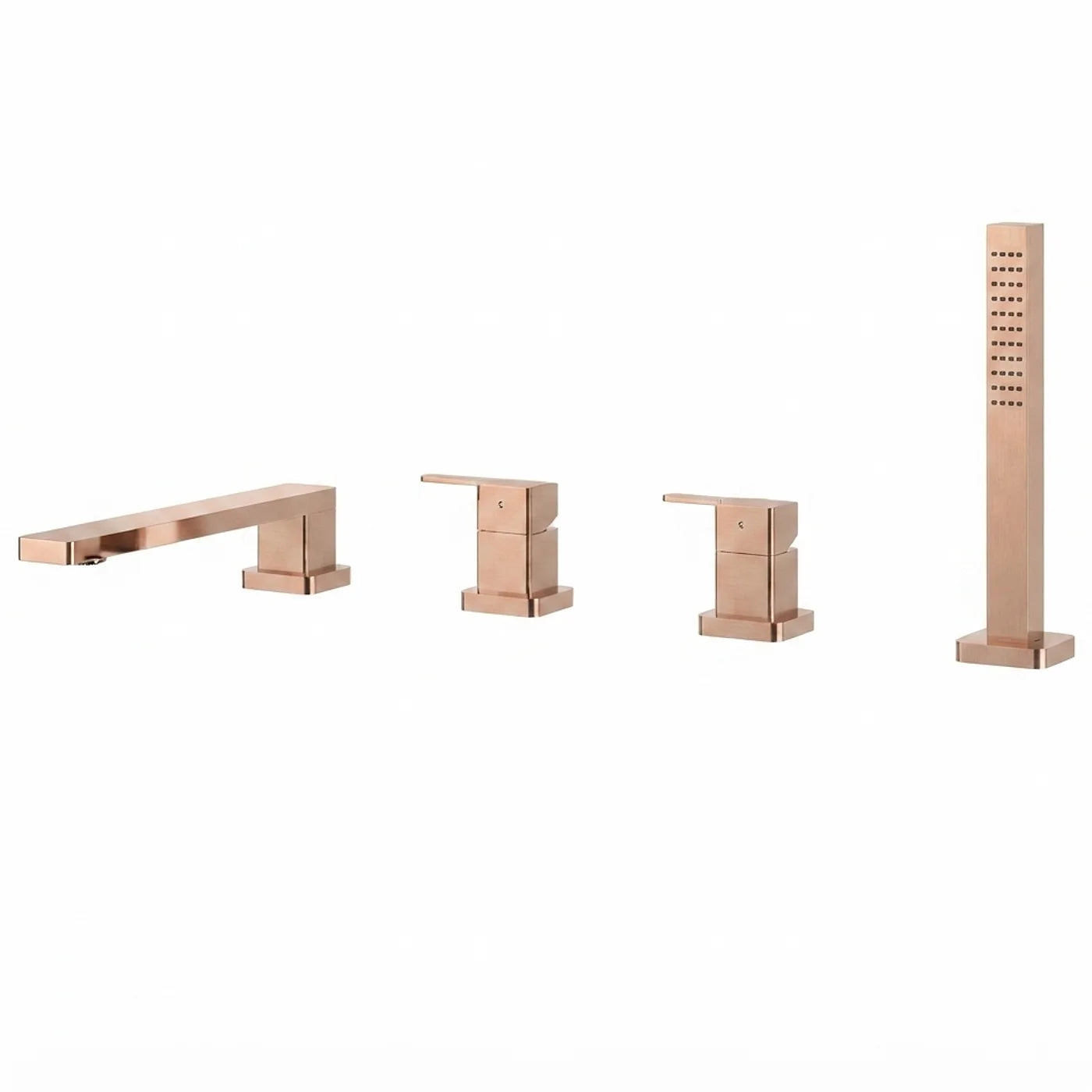 Mitigeur bain/douche 4 trous sur gorge - Treemme PA36 - IT 8B68 CC QF ZZ - Or rose brossé (SZ)