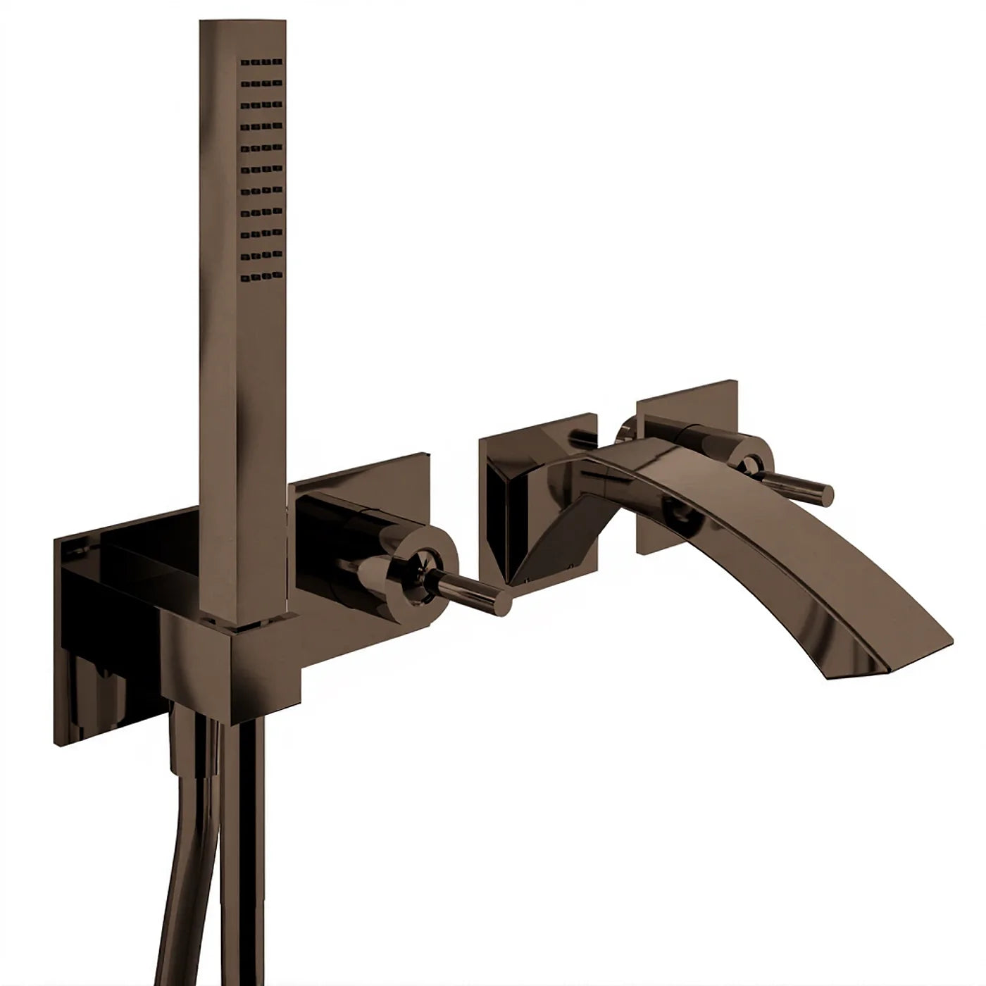 Mitigeur bain/douche à encastrer - Treemme Archè - RWIT 02D8 CC 01 - Noir chromé poli (HH)
