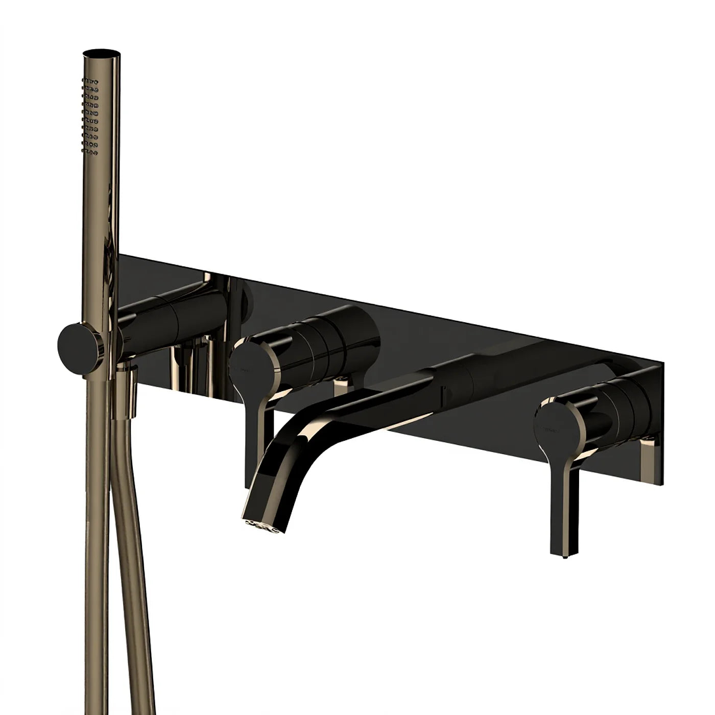 Mitigeur bain/douche à encastrer - Treemme Aurelia - RWIT 2CD7 CC 01 - Noir chromé brossé (CZ)