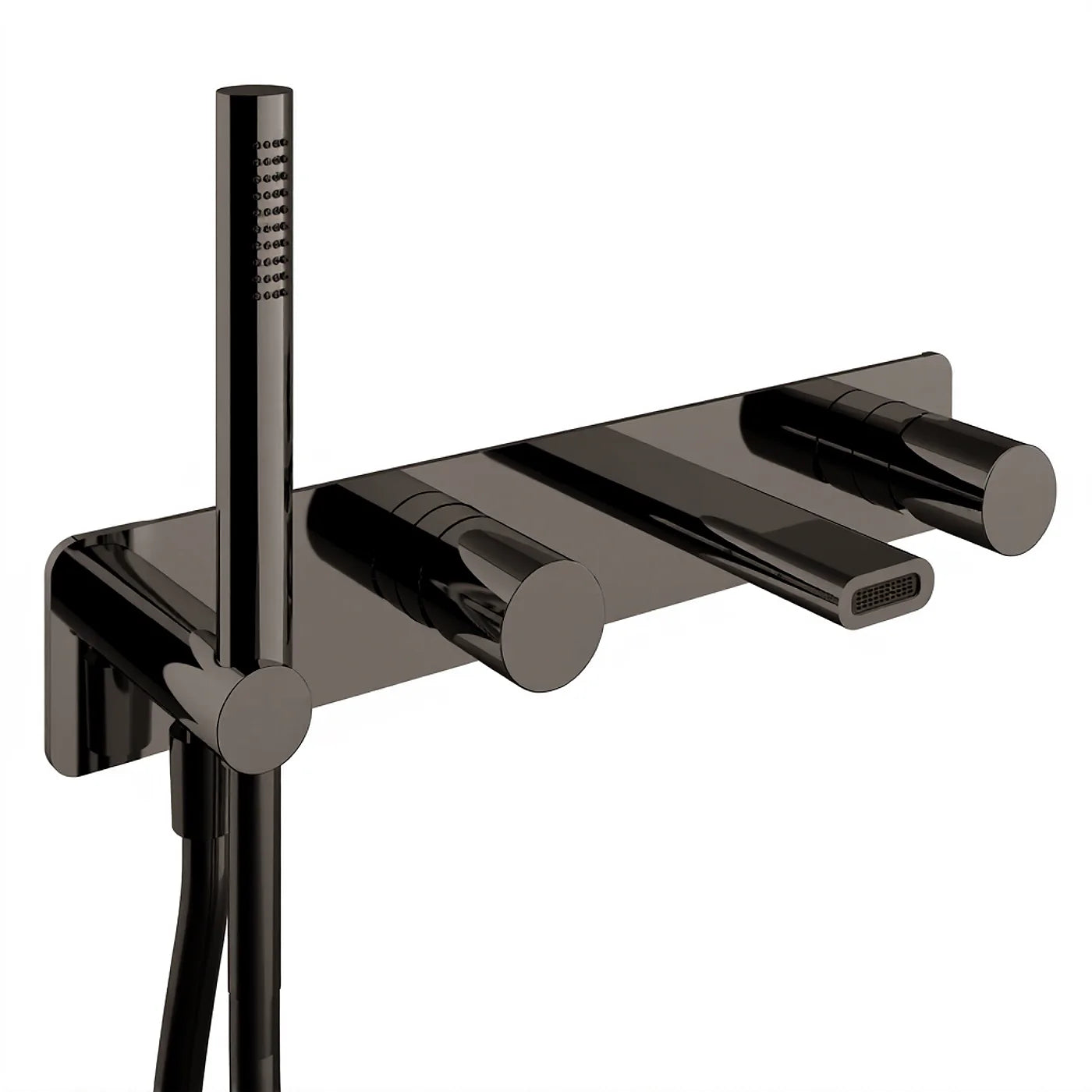 Mitigeur bain/douche à encastrer - Treemme Nanotech - RWIT 54D7 CC 01 - Noir chromé brossé (CZ)