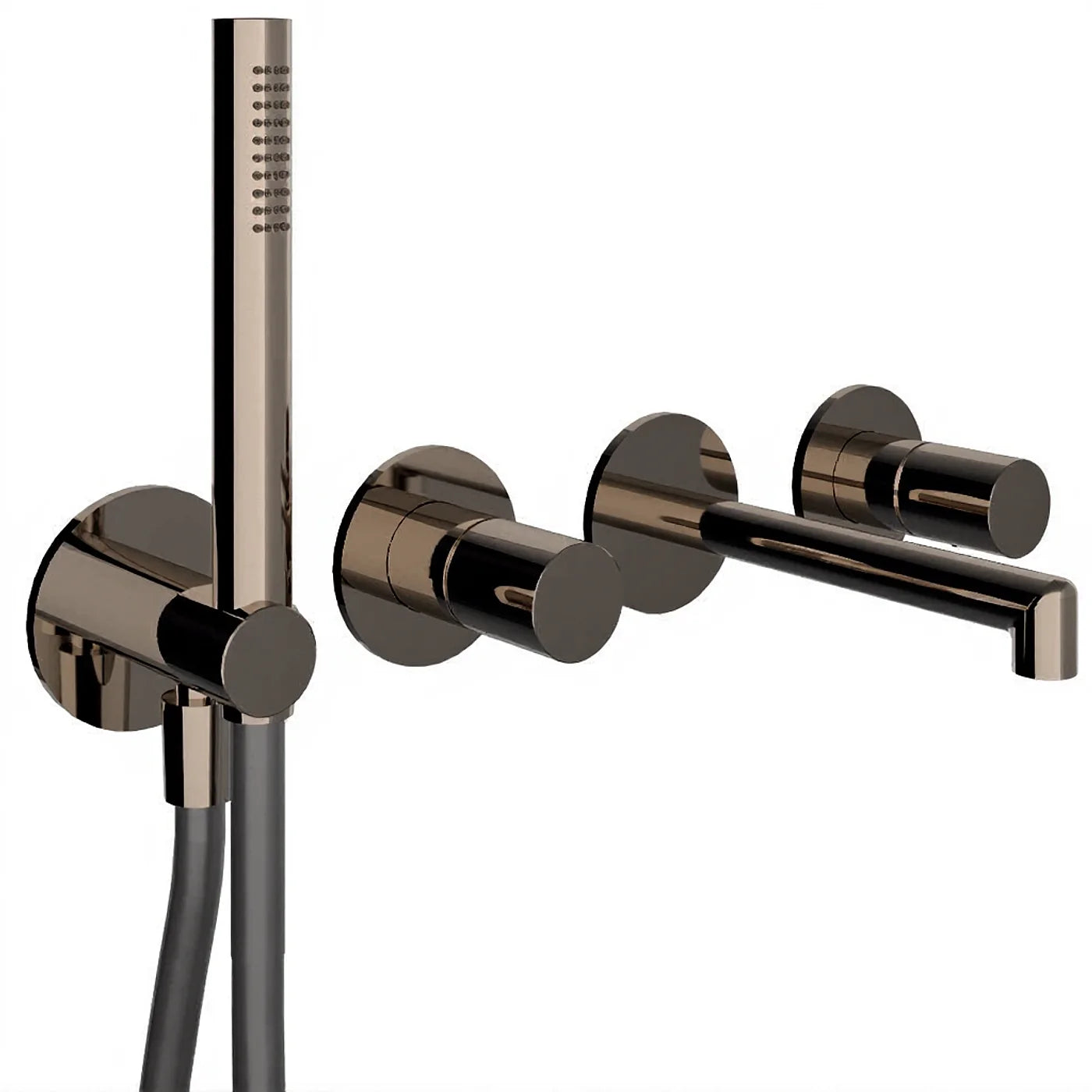 Mitigeur bain/douche à encastrer - Treemme T30 - RWIT 5BD8 CC 01 - Noir chromé brossé (CZ)