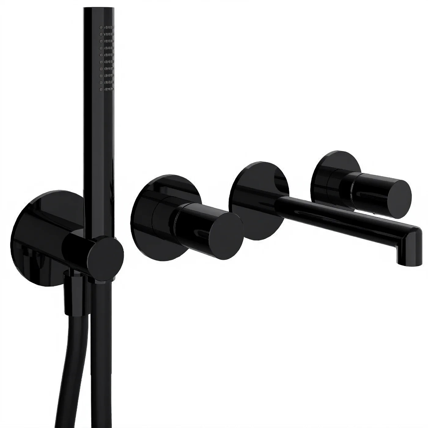 Mitigeur bain/douche à encastrer - Treemme T30 - RWIT 5BD8 CC 01 - Noir opaque (NN)