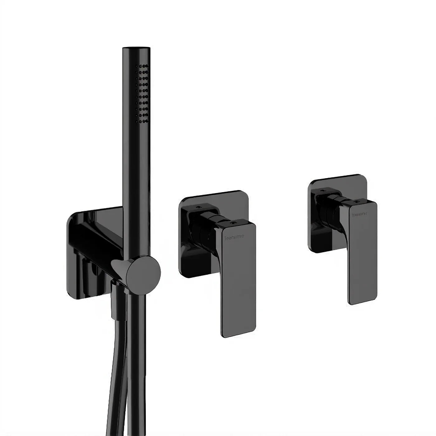 Mitigeur bain/douche à encastrer - Treemme Hask - RWIT 6AD9 CC 01 - Noir chromé brossé (CZ)