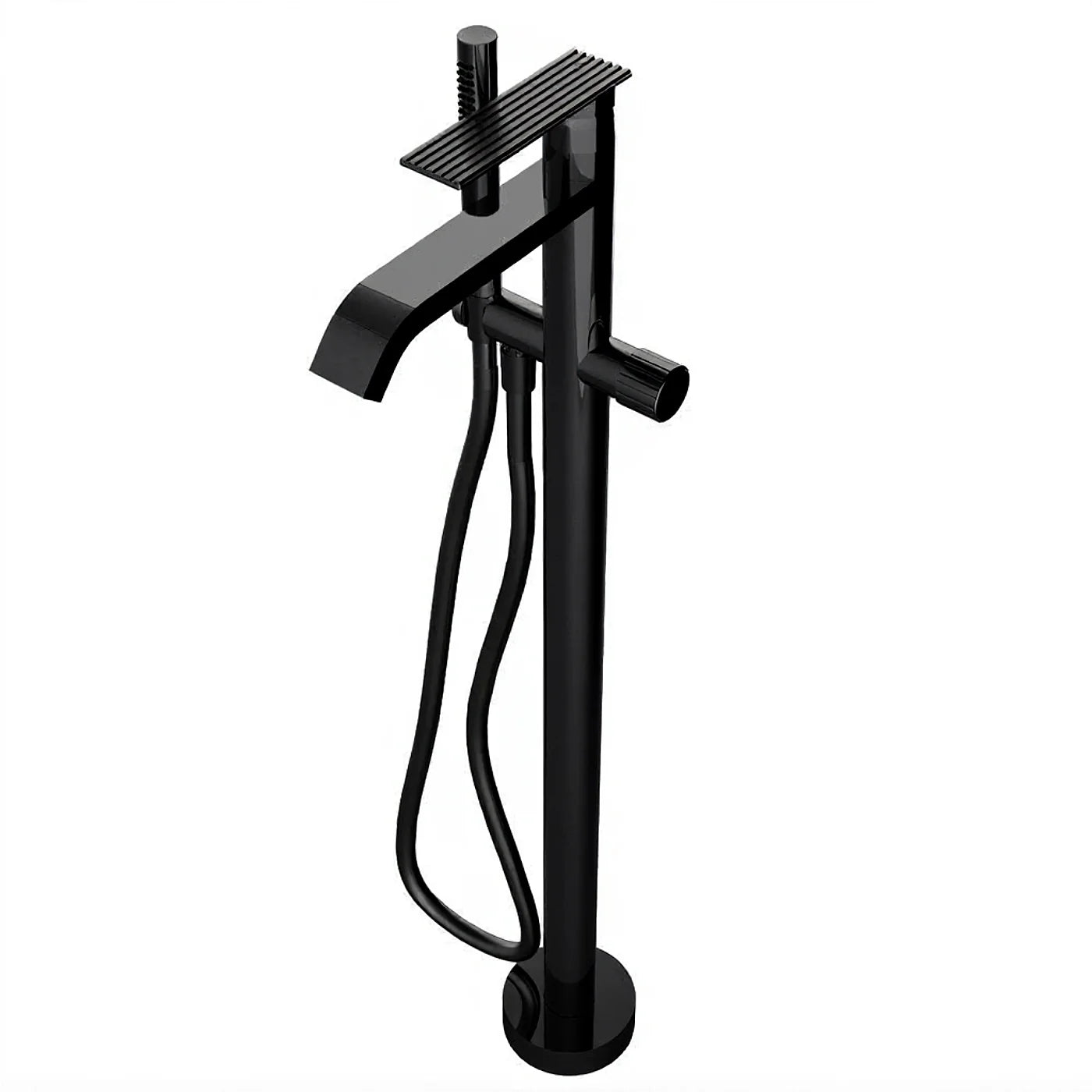 Mitigeur bain douche sur colonne au sol - Treemme Ios - RWIT 2A03 CC 50 - Noir opaque (NN)