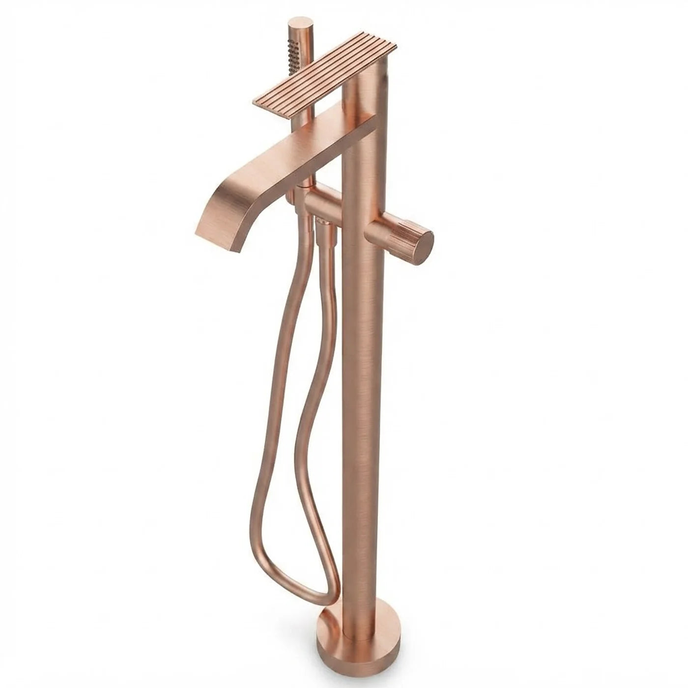 Mitigeur bain douche sur colonne au sol - Treemme Ios - RWIT 2A03 CC 50 - Or rose brossé (SZ)