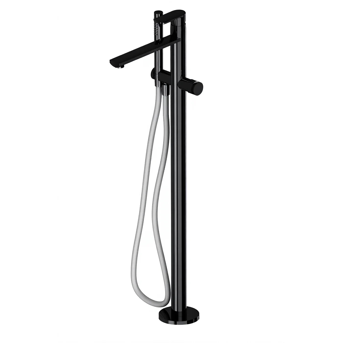 Mitigeur bain douche sur colonne au sol - Treemme Albatros - RWIT 4C03 CC 50 - Noir chromé poli (HH)