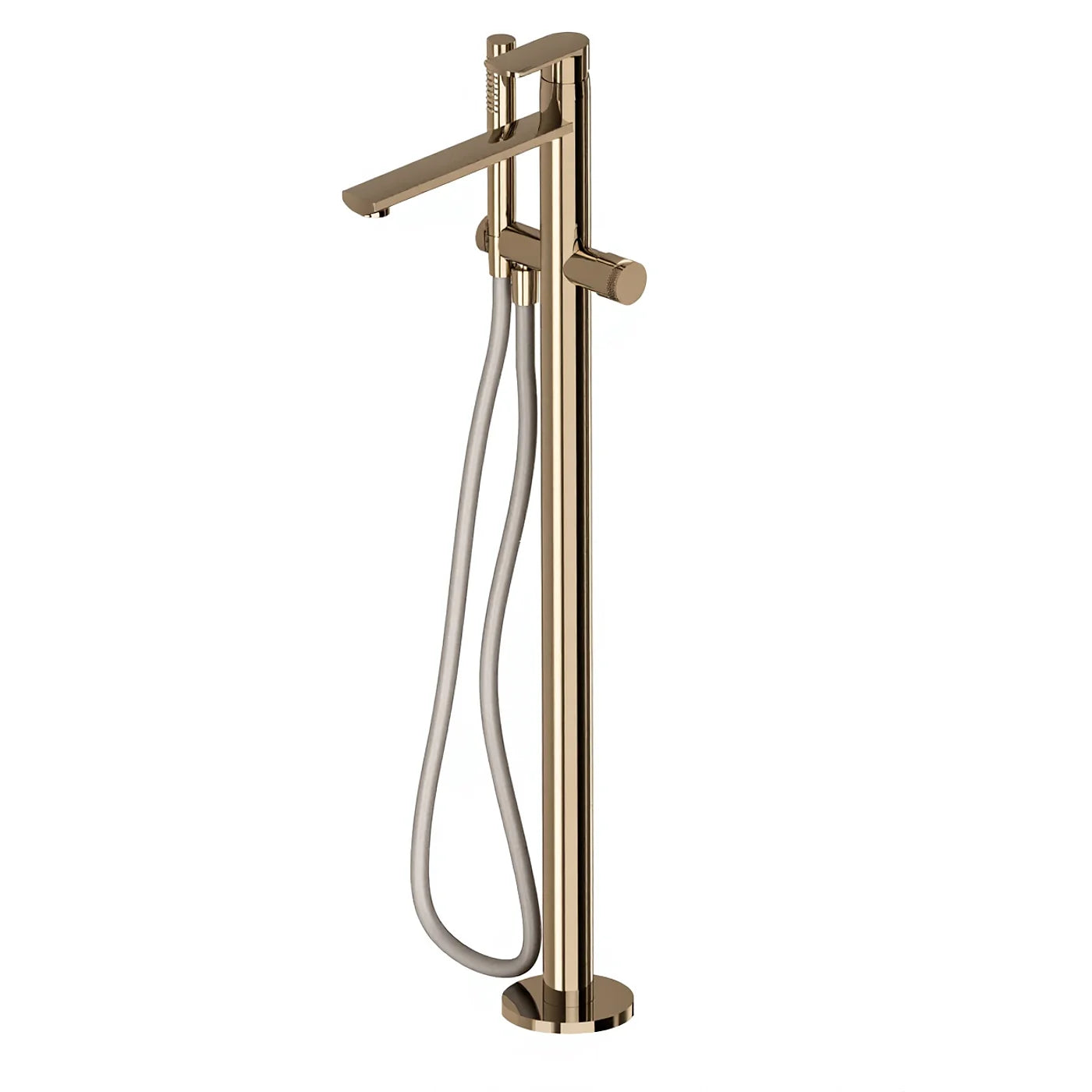 Mitigeur bain douche sur colonne au sol - Treemme Albatros - RWIT 4C03 CC 50 - Nickel poli (NL)