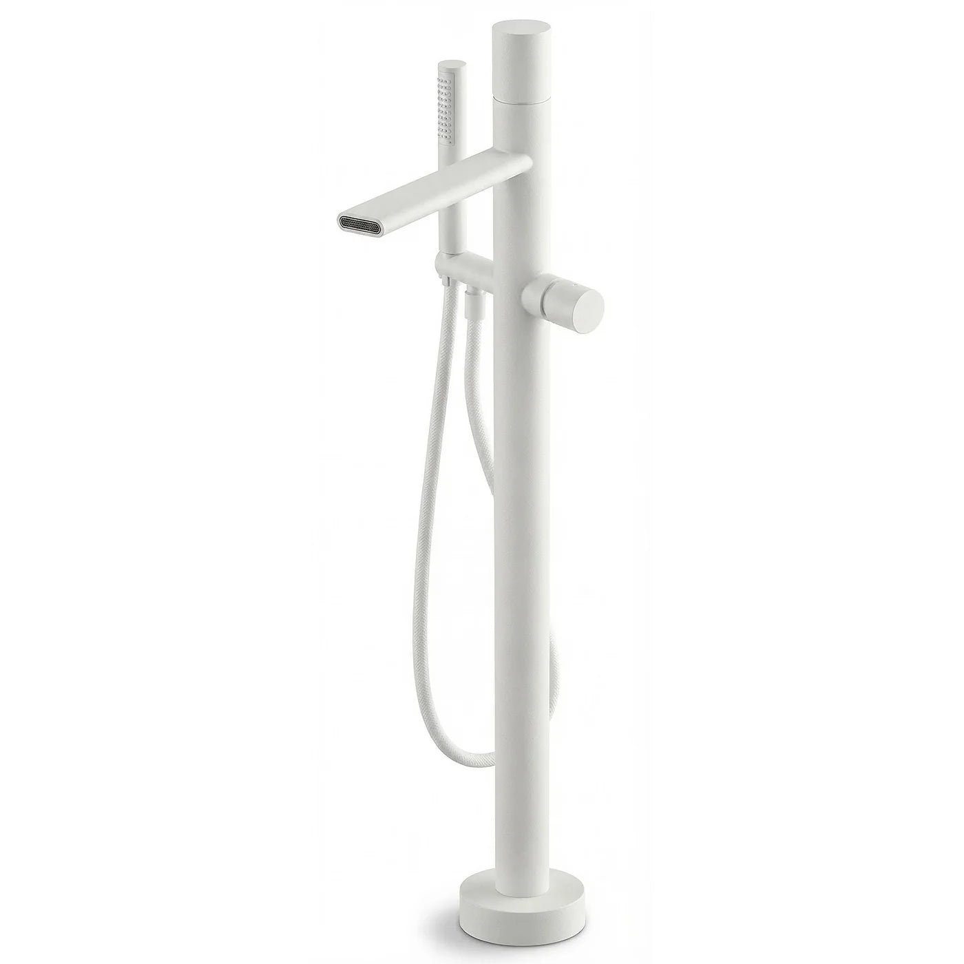 Mitigeur bain douche sur colonne au sol - Treemme Nanotech - RWIT 5403 CC 50 - Blanc opaque (BB)