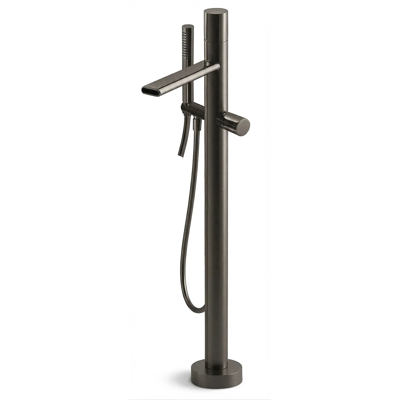 Mitigeur bain douche sur colonne au sol - Treemme Nanotech - RWIT 5403 CC 50 - Noir chromé brossé (CZ)