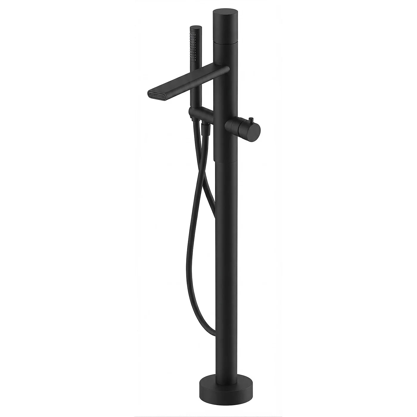 Mitigeur bain douche sur colonne au sol - Treemme Nanotech - RWIT 5403 CC 50 - Noir opaque (NN)