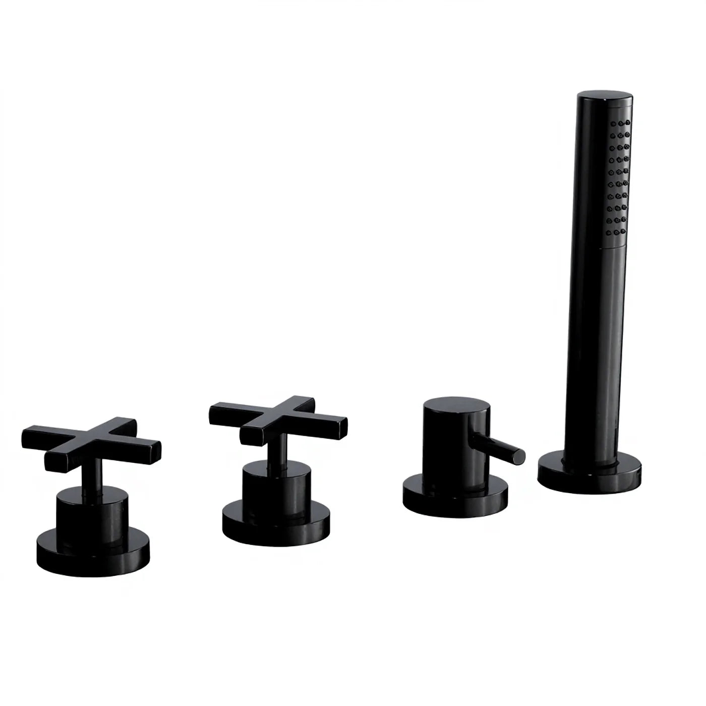 Mitigeur bain/douche sur gorge sans bec - Treemme Line - IT 1070 CC XV ZZ - Noir chromé brossé (CZ)