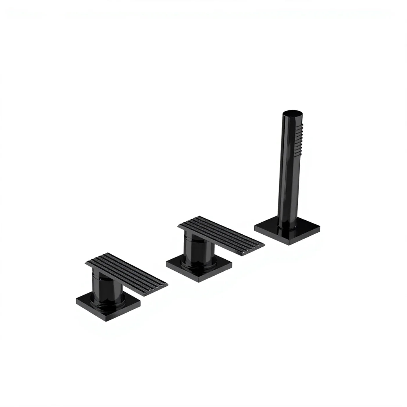 Mitigeur bain/douche sur gorge sans bec - Treemme Ios - IT 2A69 CC RM ZZ - Noir chromé brossé (CZ)