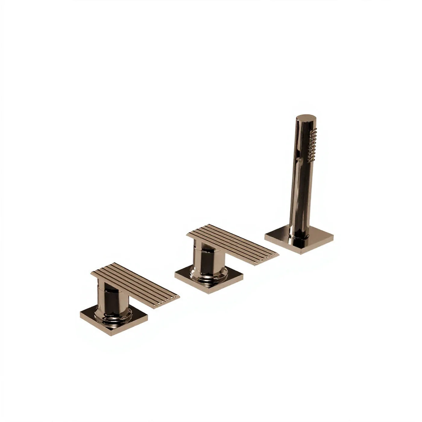 Mitigeur bain/douche sur gorge sans bec - Treemme Ios - IT 2A69 CC RM ZZ - Noir chromé poli (HH)