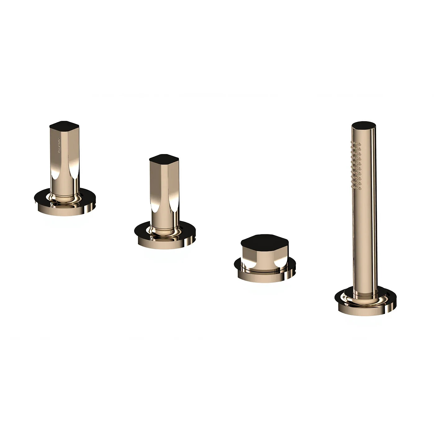 Mitigeur bain/douche sur gorge sans bec - Treemme Appia - IT 3C70 CC AO ZZ - Nickel poli (NL)