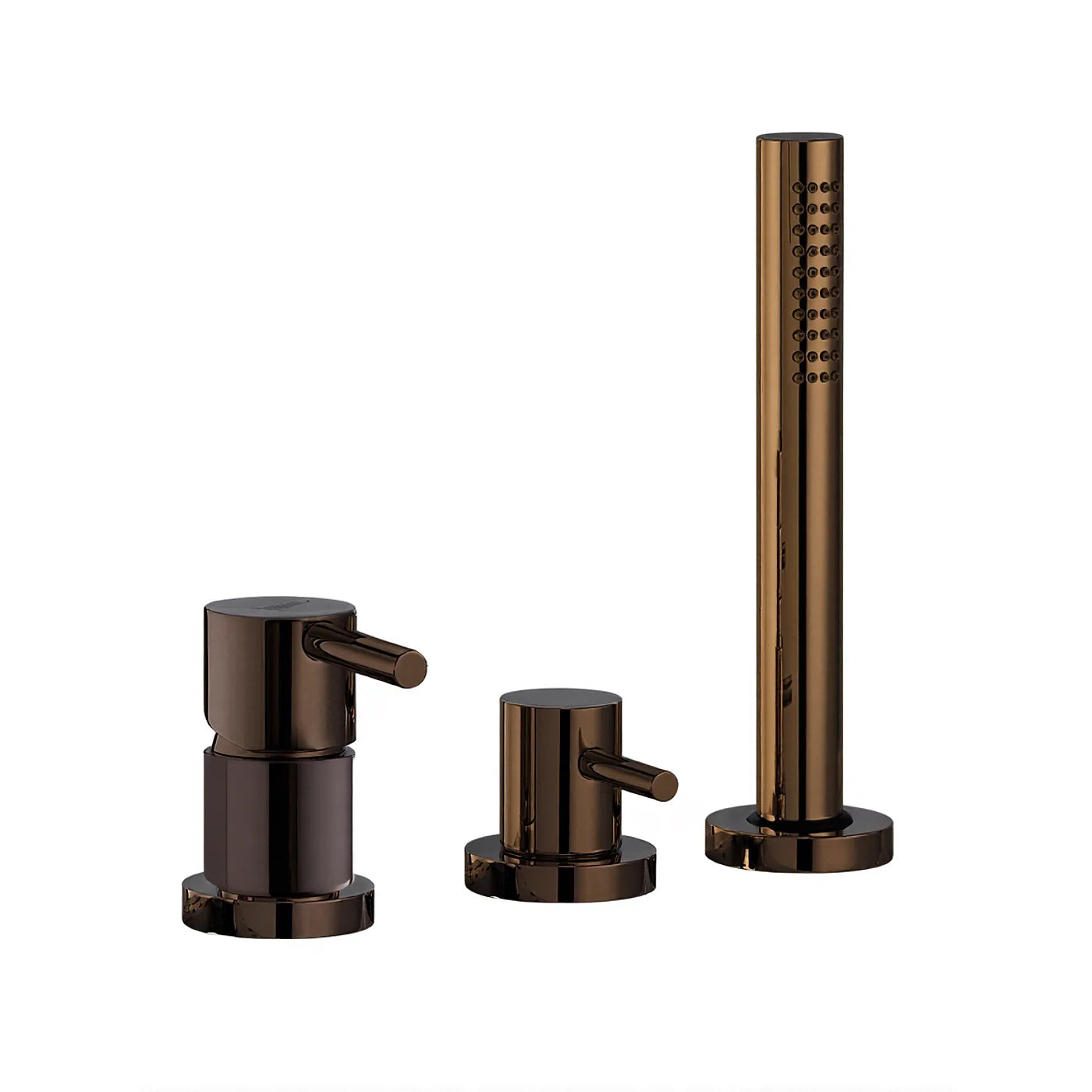 Mitigeur bain/douche sur gorge sans bec - Treemme X-change mono - IT 5869 CC VL ZZ - Noir chromé poli (HH)