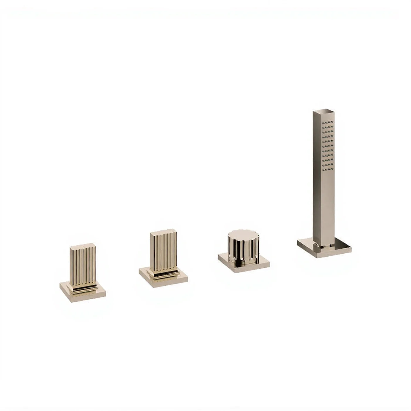 Mitigeur bain/douche sur gorge sans bec - Treemme Kea - IT 7A70 CC KO ZZ - Nickel poli (NL)