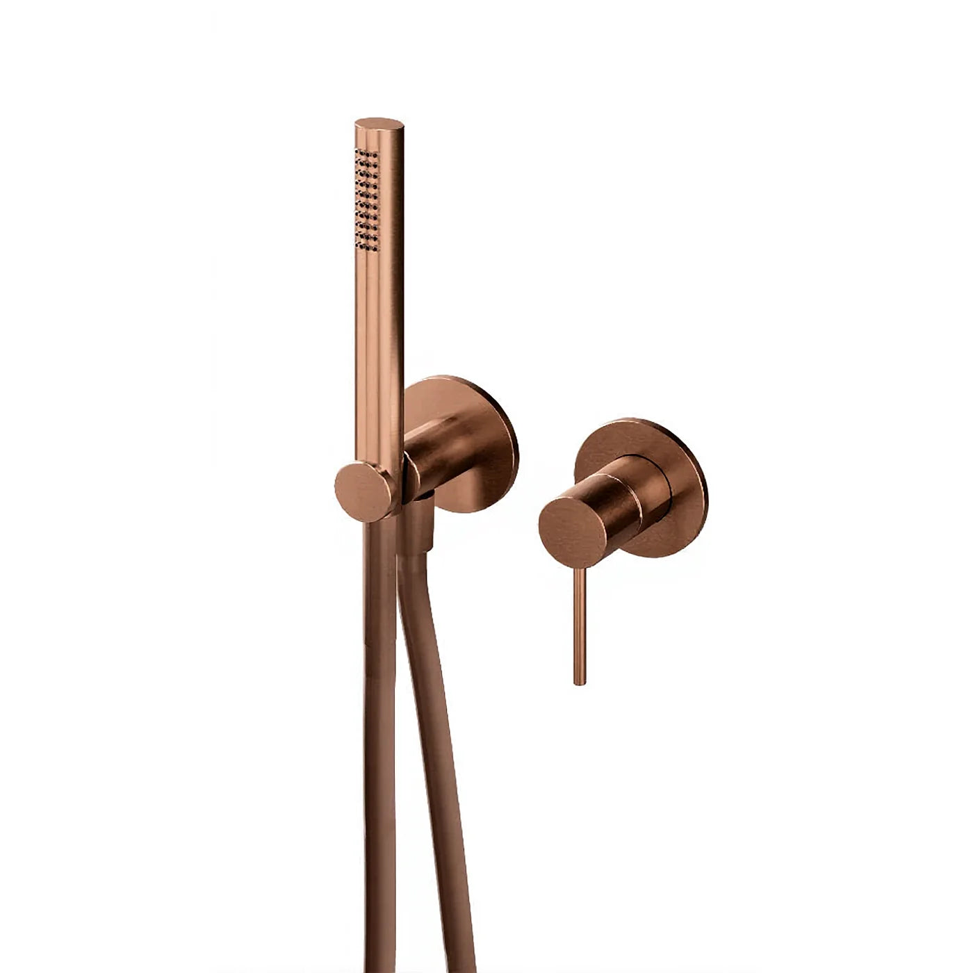 Mitigeur douche à encastrer avec douchette - Treemme 40mm - RWIT 13D4 IS 01 - Bronze-PVD (PVD03)