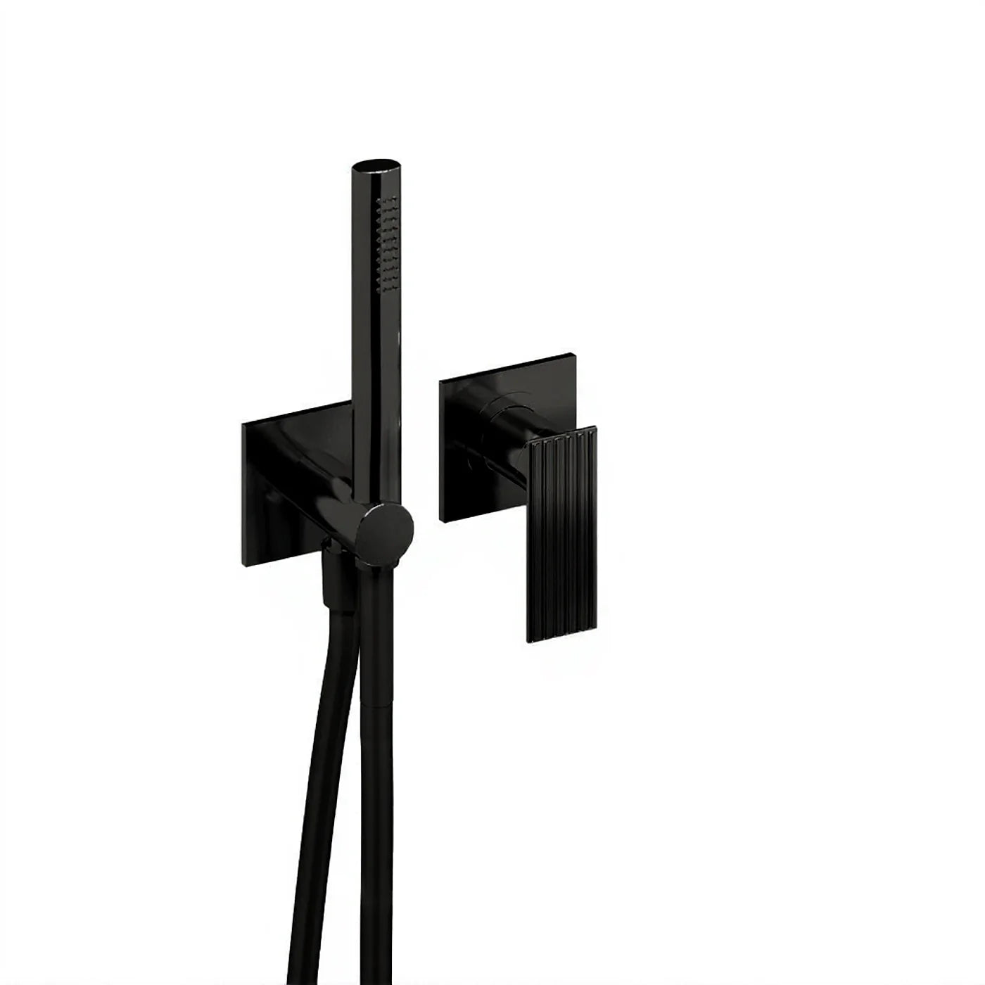 Mitigeur douche à encastrer avec douchette - Treemme Ios - RWIT 2AD4 CC 01 - Noir opaque (NN)