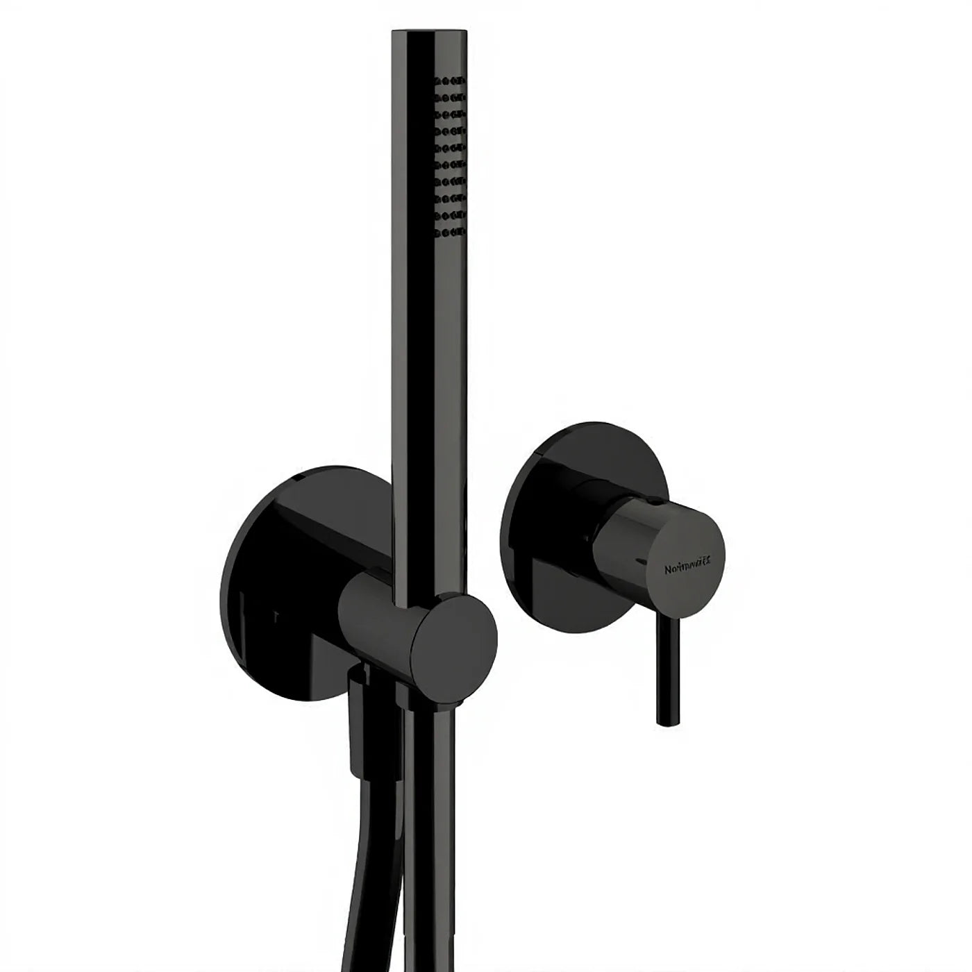 Mitigeur douche à encastrer avec douchette - Treemme X-change mono - RWIT 58D4 CC 01 - Noir chromé brossé (CZ)