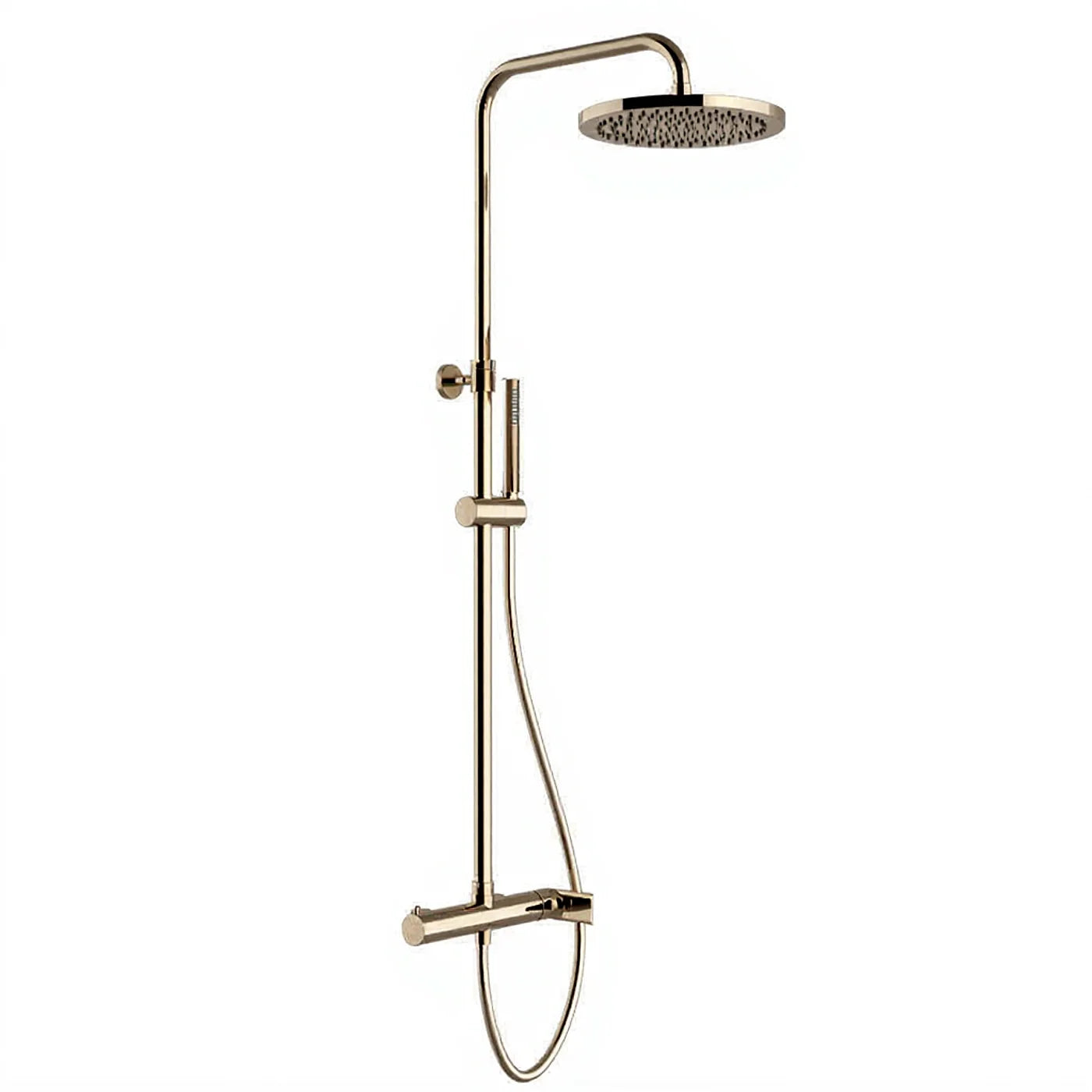 Mitigeur douche mural, douchette et tête de douche anticalcaire - Treemme Bamboo - IT 5060 CC BM ZZ - Noir chromé brossé (CZ)