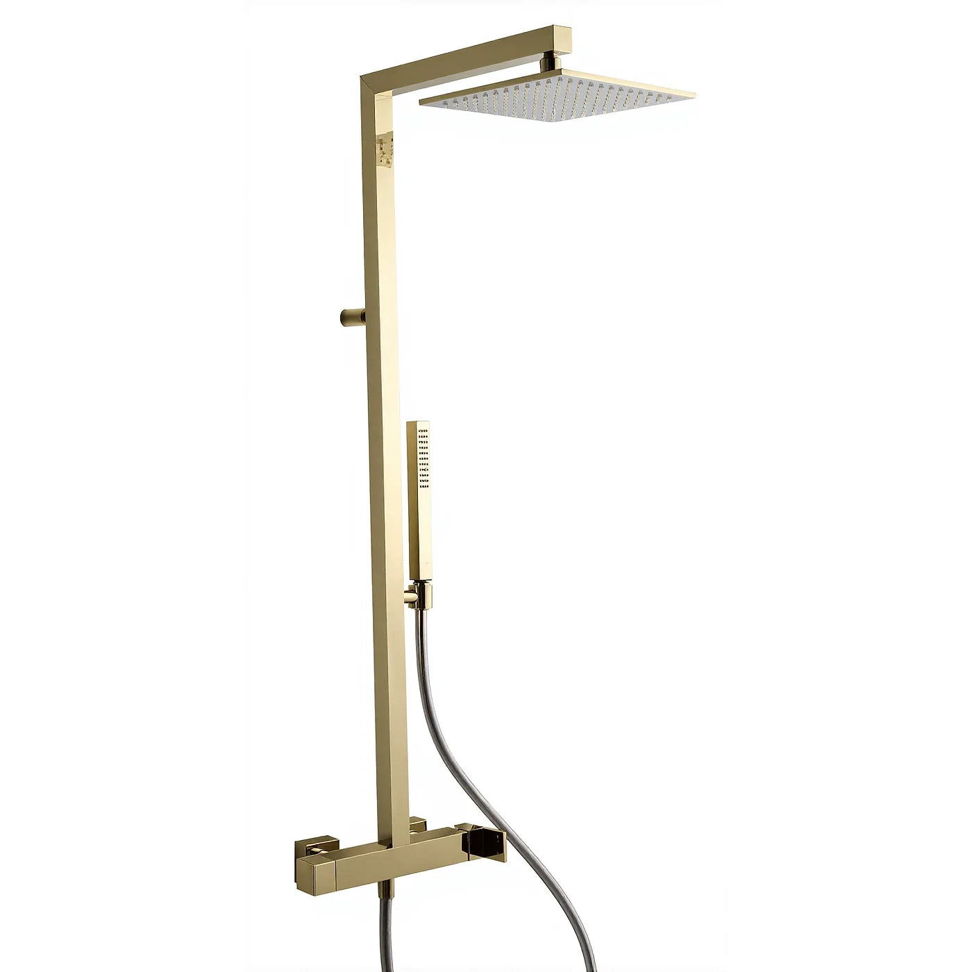 Mitigeur douche mural, douchette et tête de douche anticalcaire - Treemme Shower and Thermostatic - IT 6501 CC ZZ ZZ - Blanc opaque (BB)