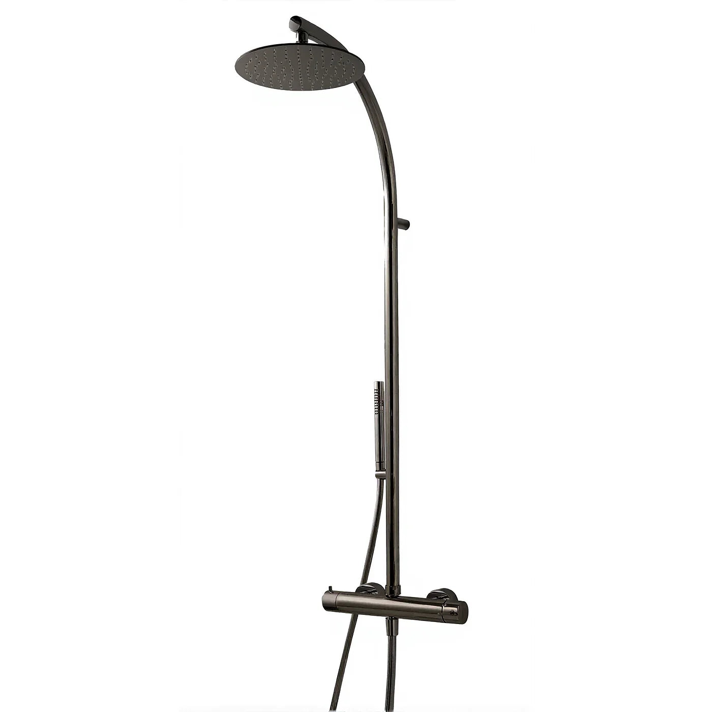 Robinetterie de douche Treemme — réf. RWIT 6500 CC 25 — finition Noir chromé brossé (CZ)