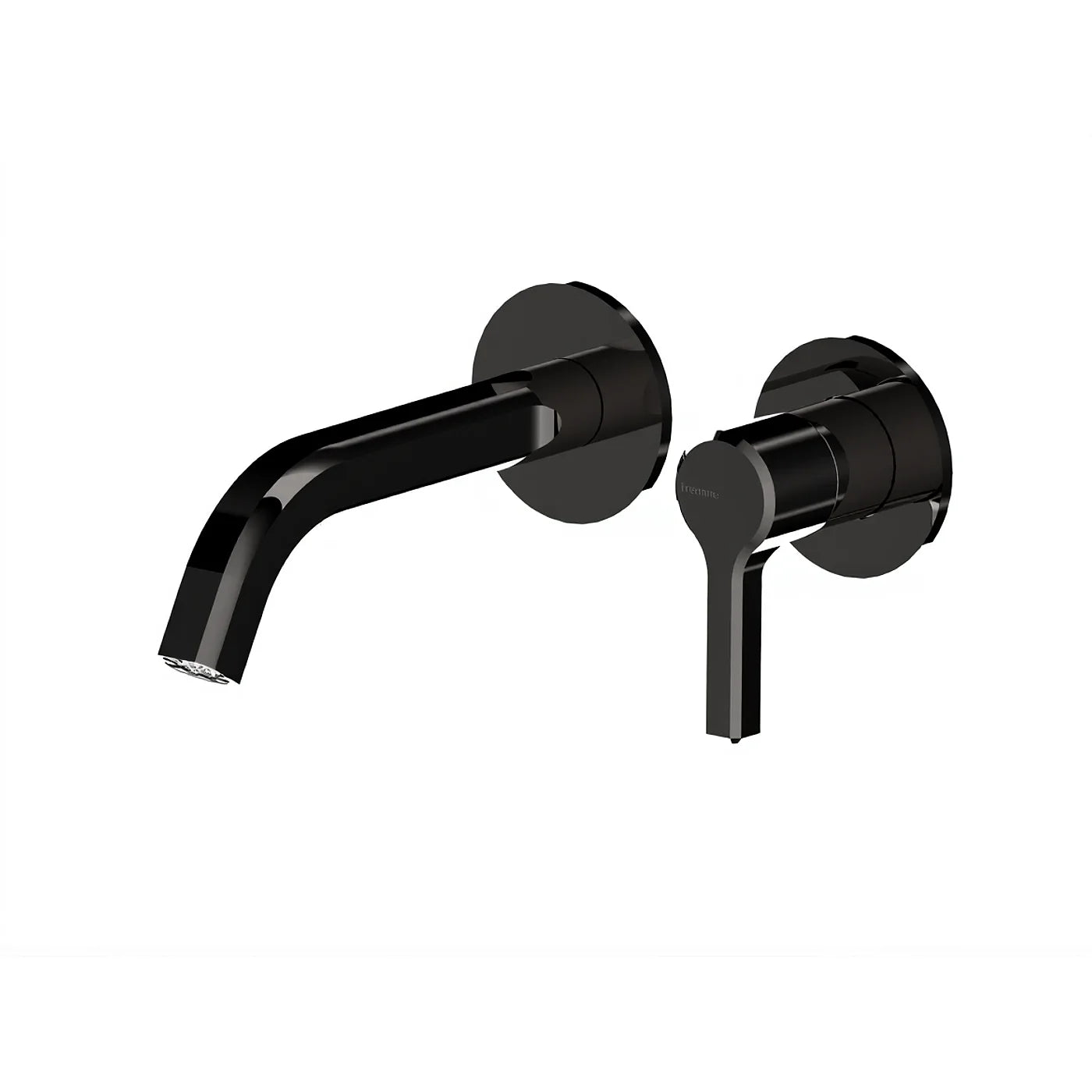 Mitigeur lavabo à encastrer 190 - Treemme Aurelia - RWIT 2CC5 CC 01 - Noir chromé brossé (CZ)