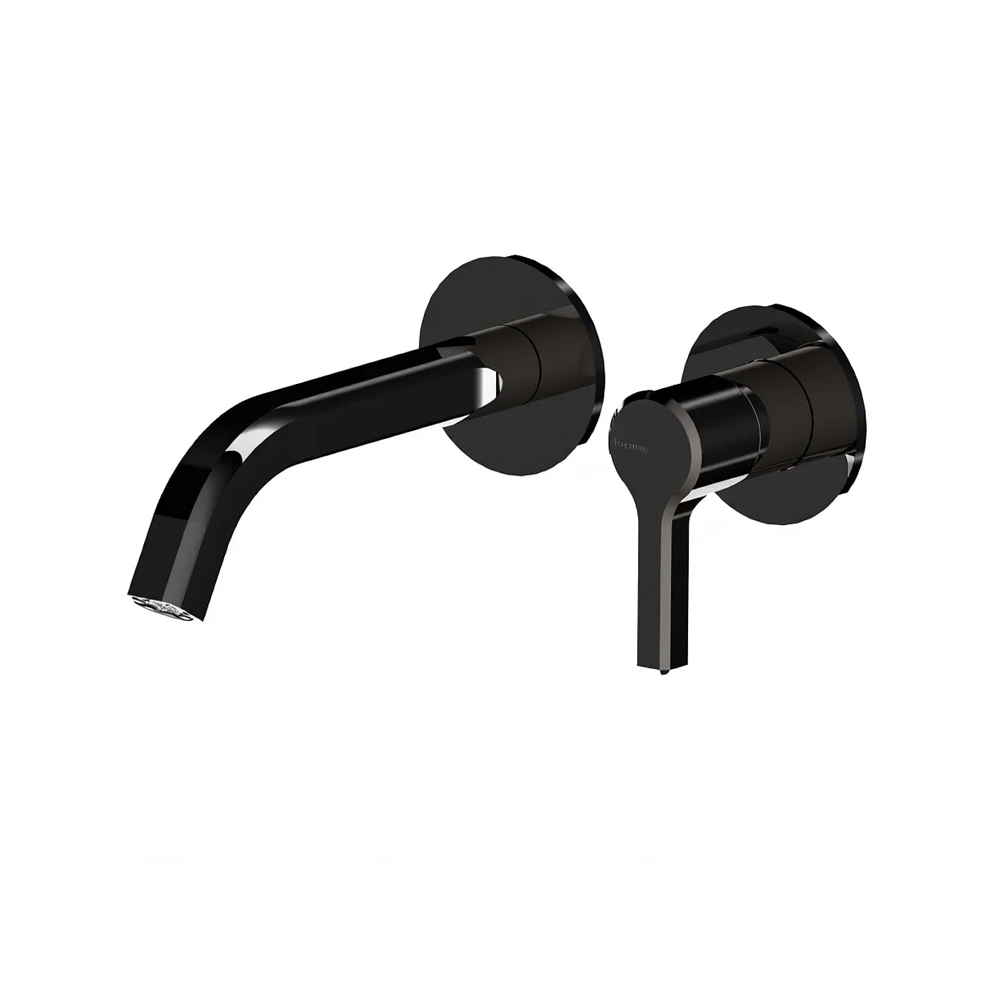 Mitigeur lavabo à encastrer 190 - Treemme Aurelia - RWIT 2CC5 CC 01 - Noir chromé poli (HH)
