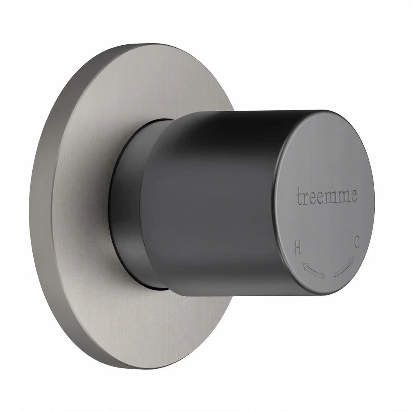 Mitigeur lavabo/douche à encastrer - Treemme 40mm - RWIT 13A8 IS TP - Gun Metal-PVD (PVD01)