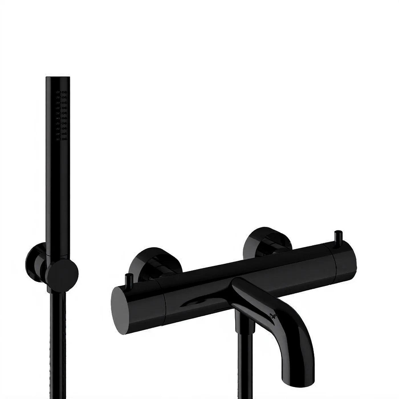 Mitigeur thermostatique bain douche mural - Treemme Up+ - IT 6B01 CC UP ZZ - Noir chromé brossé (CZ)