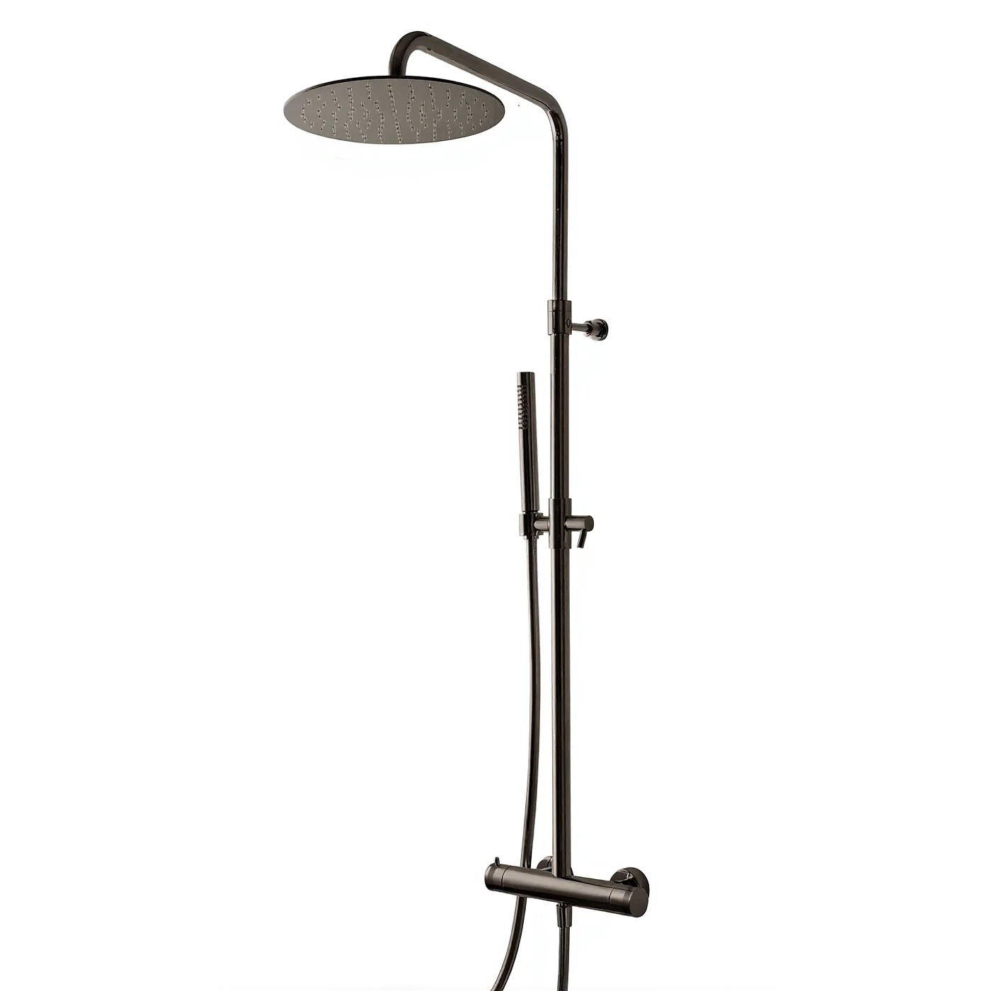 Robinetterie de douche Treemme — réf. IT 5854 CC VZ ZZ — finition Noir chromé brossé (CZ)
