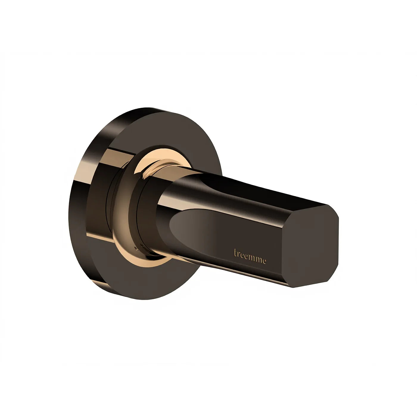 Robinet d'arrêt 1/2" - Treemme Appia - RWIT 3C40 CC AO - Noir chromé poli (HH)
