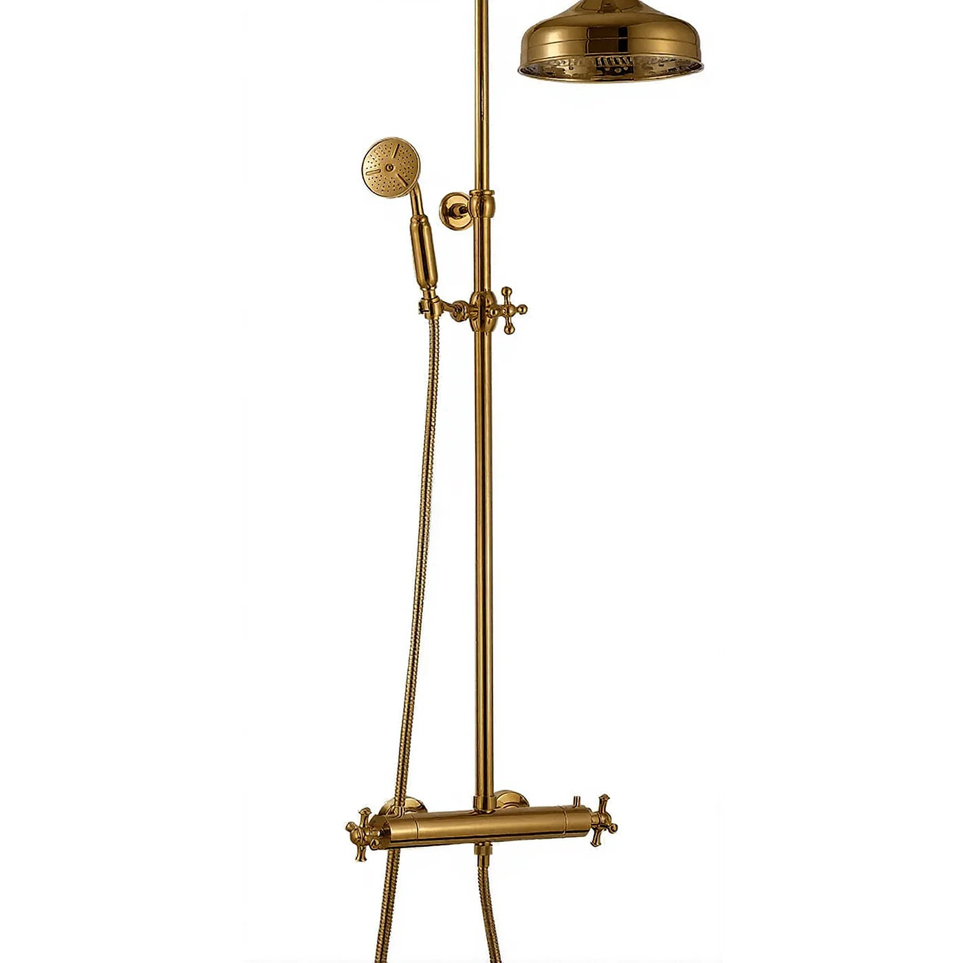 Thermostatique mural, douchette et tête de douche anticalcaire - Treemme Old Italy - IT 4495 CC OI ZZ - Bronze brossé (US)