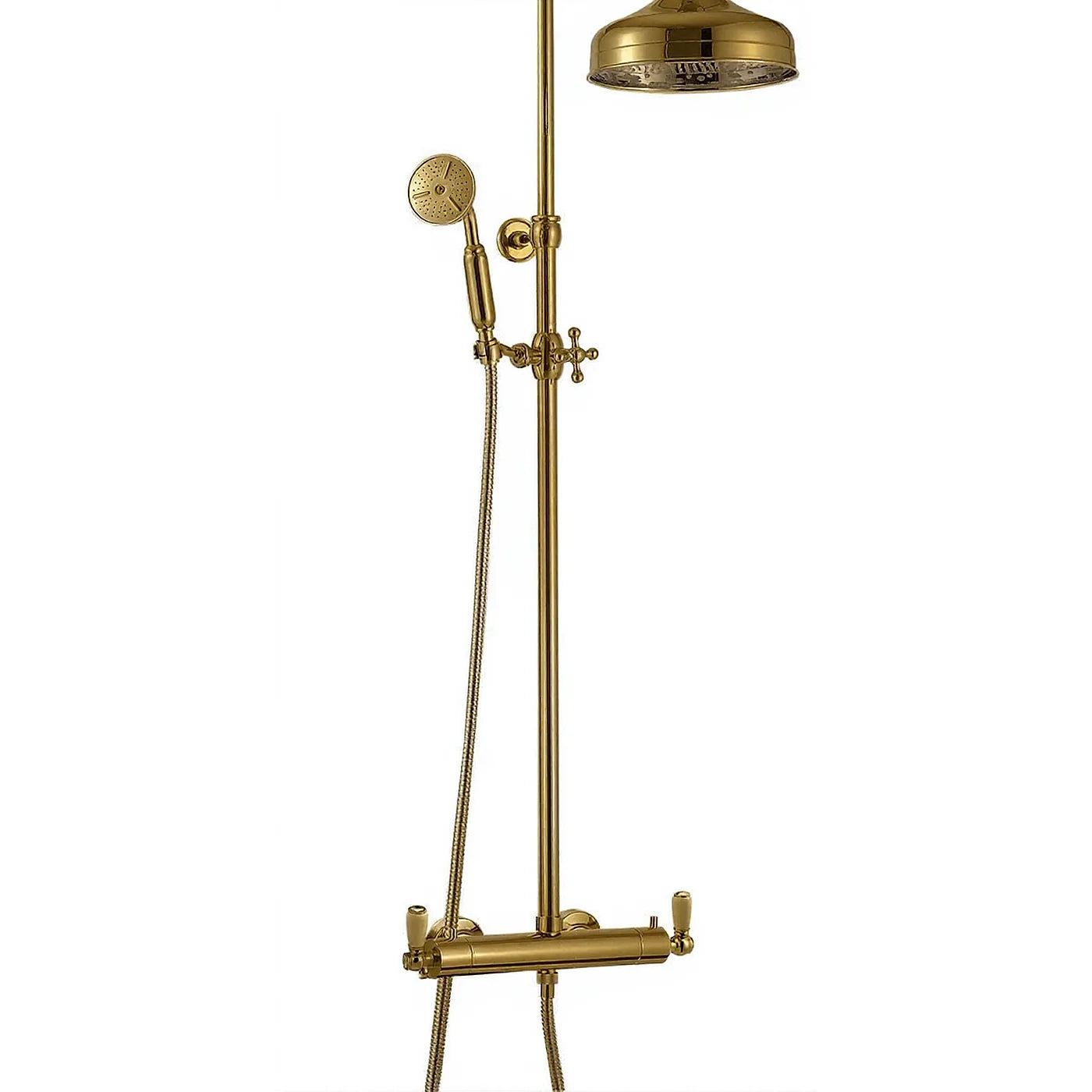Thermostatique mural, douchette et tête de douche anticalcaire - Treemme Old Italy - IT 4495 CC SO ZZ - Bronze brossé (US)